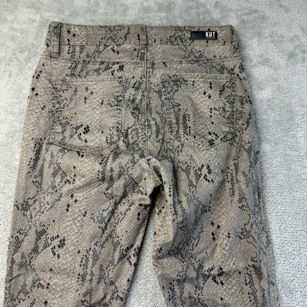 KUT From the Kloth Jeans Women's 4 Brown Donna Fab AB Ankle Skinny Snake Print - Picture 10 of 12